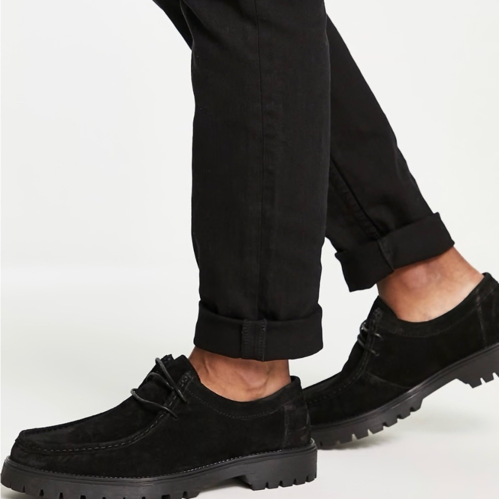 ASOS Design Black Suede Loafer Shoes 8.5